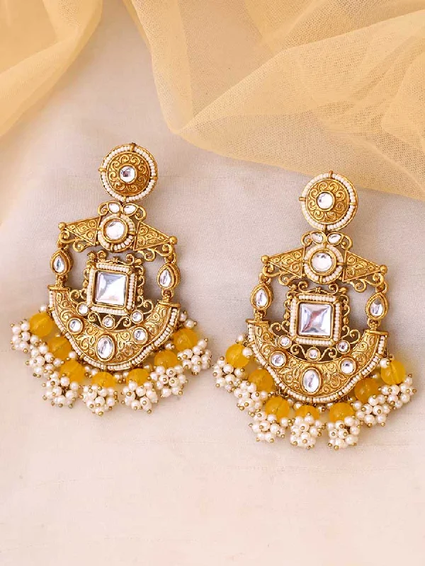 women modern hoop earrings -Lemon Dhara Chandbalis