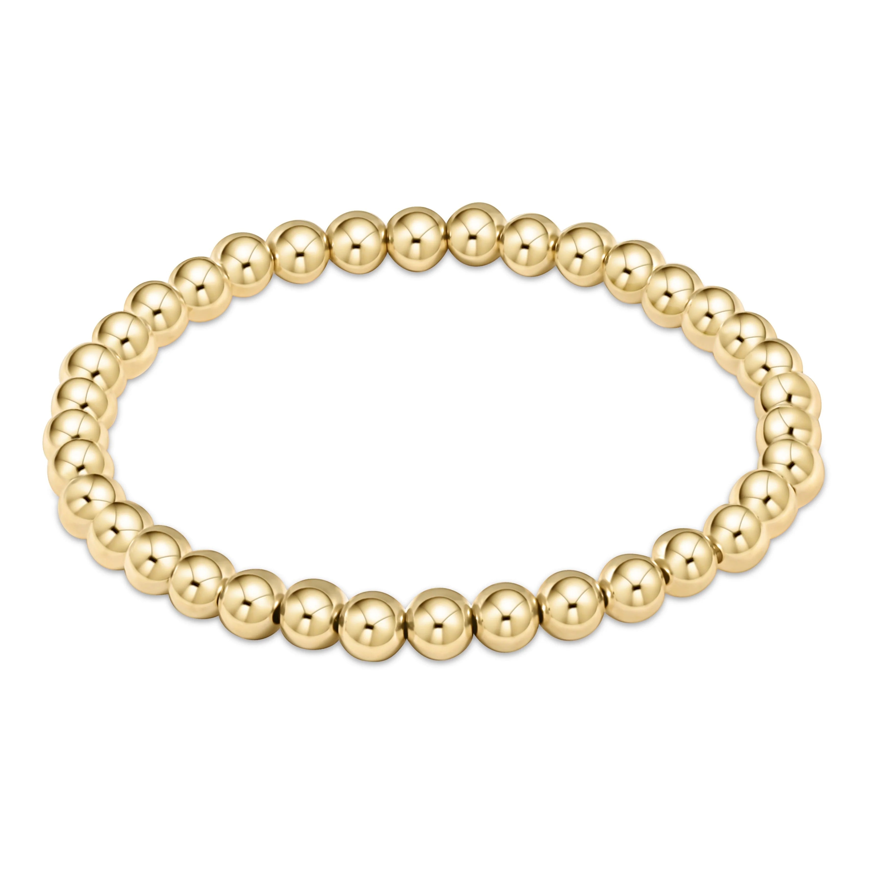 women stacked bracelets -enewton 6.25" Classic Gold Bead Bracelet - 5mm