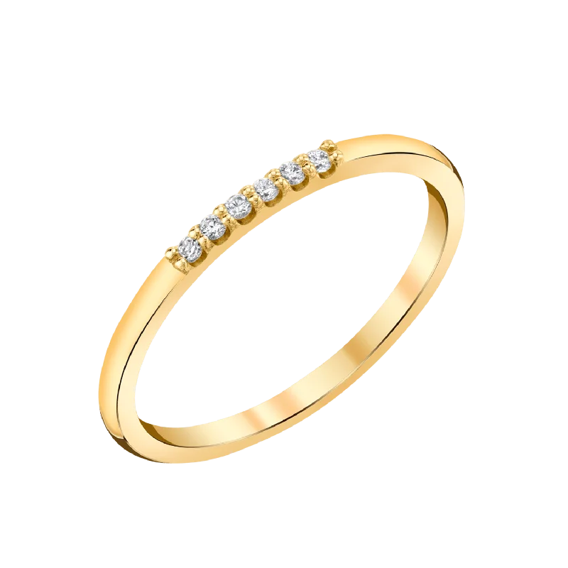 women platinum diamond rings -Dainty Diamond Band