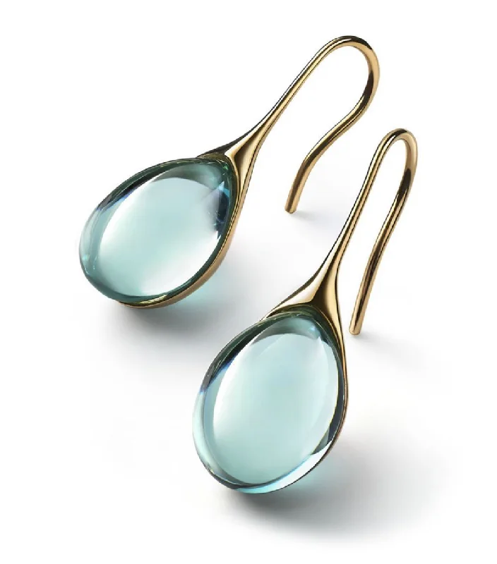 women luxury earrings for women -Blue  Amber Teardrop Earrings jlt11603