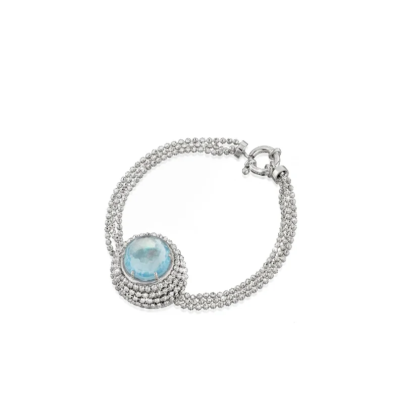 women bangle bracelets -Officina Bernardi Bracelet Divina Sky Blue Topaz