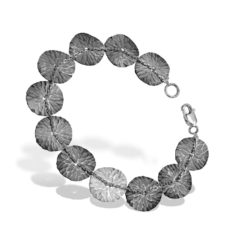 women charm bracelets -Toby Pomeroy Eco Silver Hammered Bracelet