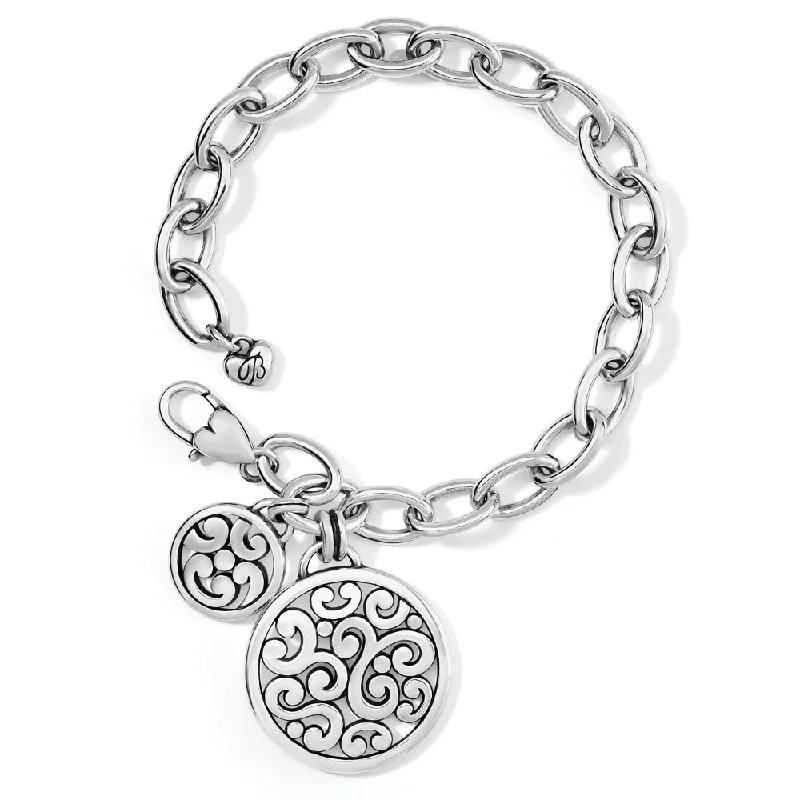 women gemstone bangles -Brighton Contempo Medallion Link Bracelet