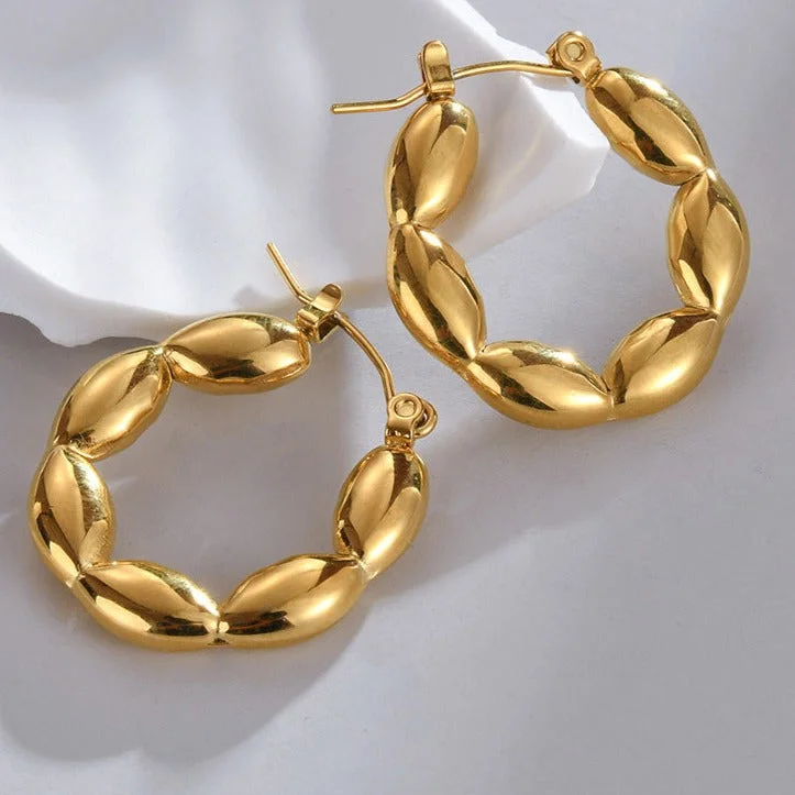 women modern hoop earrings -Just lil things Artificial Earrings