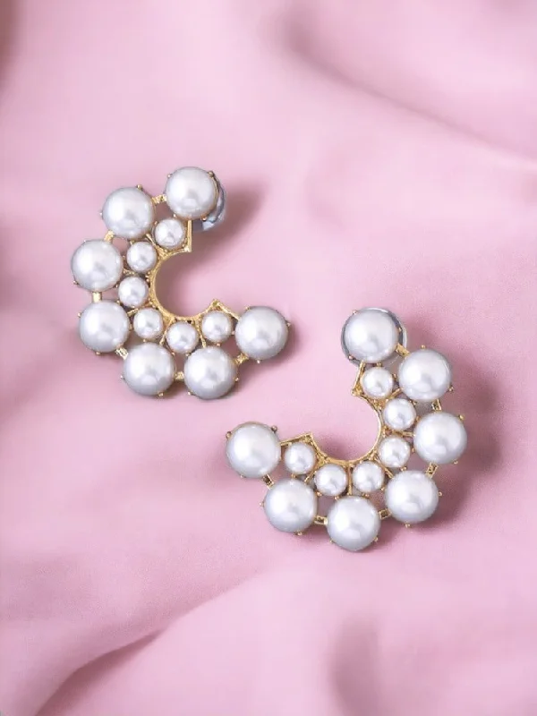 women wedding earrings -Ivory Fidelia Studs - EOSS