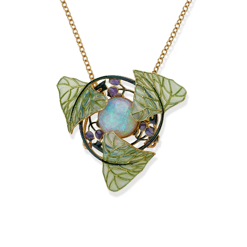 women simple pendant necklaces -René Lalique "Poplar" Pendant Necklace