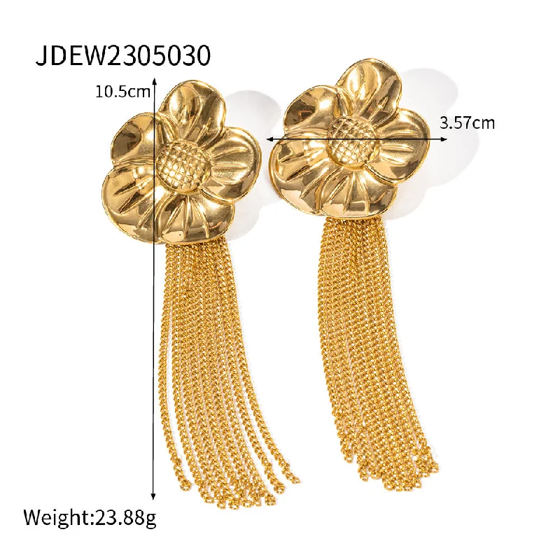 women romantic earrings -Just Lil Things Gold Pin Earrings JLT12616