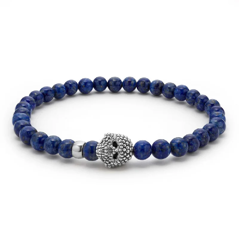 women elegant bracelets -Lagos Anthem Lapis Skull Bracelet