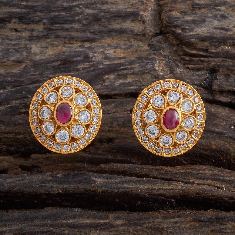 women ruby earrings -Silver Temple Earring 170043