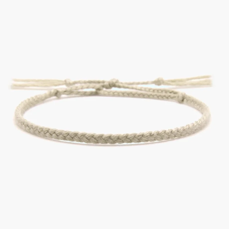 women stackable bangles -Cotton Temple Bracelet (Grey)