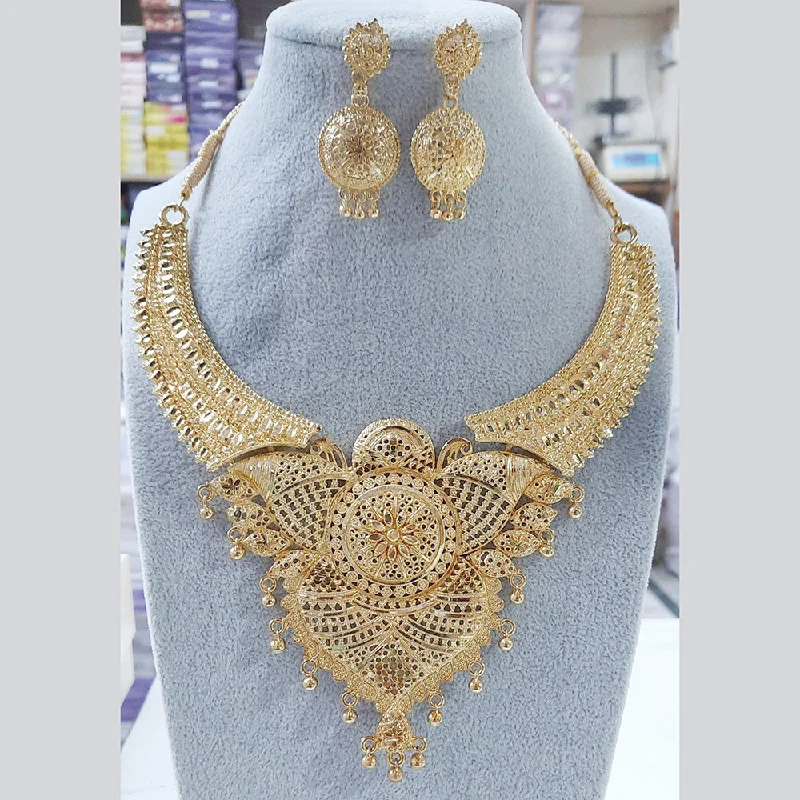 women bridal jewelry necklaces -Martina Jewels Gold Plated Necklace Set