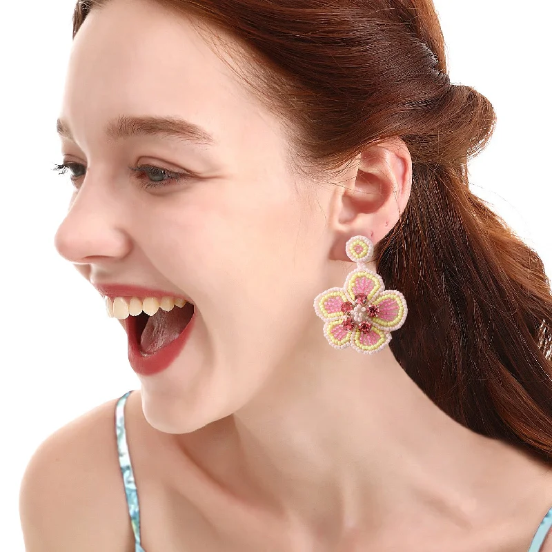 women long earrings -just-lil-things-pink-pin-earrings-2