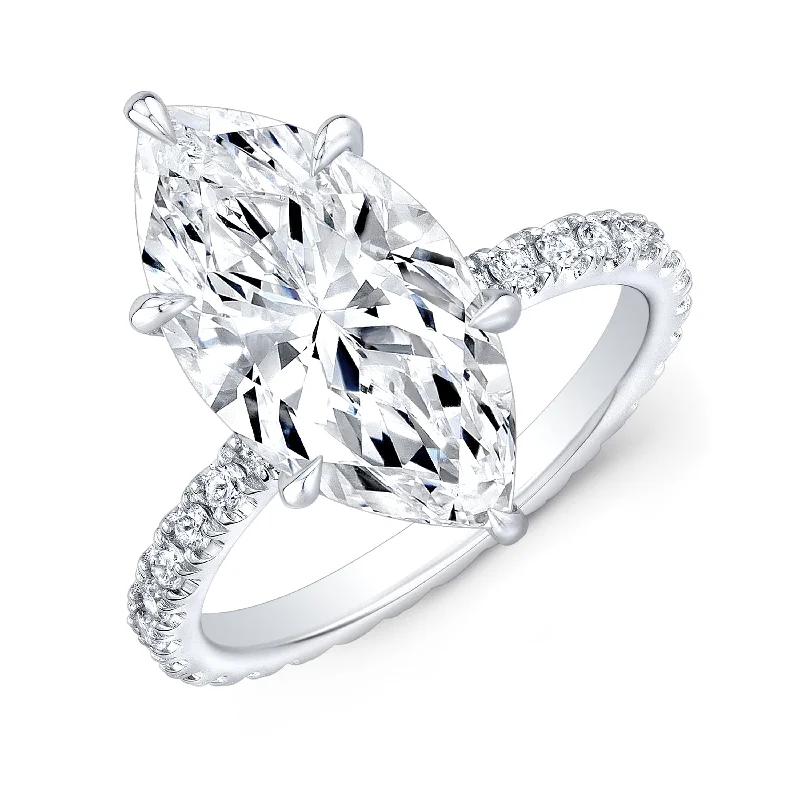 women vintage engagement rings -1.60 Ct Marquise Cut Hidden Halo Diamond Engagement Ring G VS2