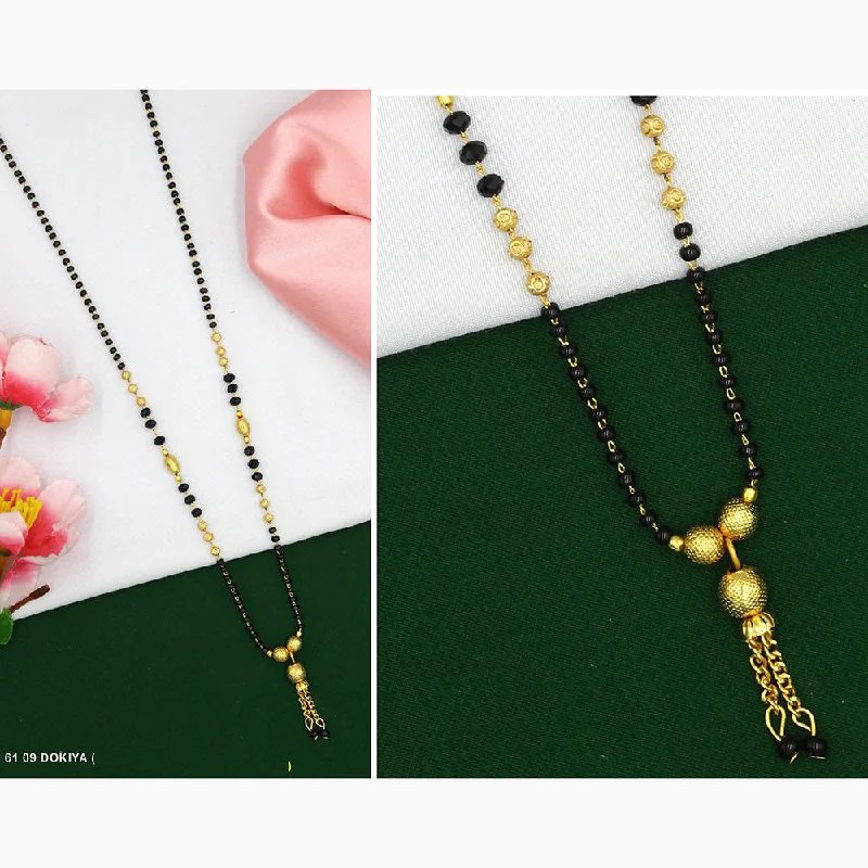 women delicate necklaces -Mahavir Dye Gold Dokiya Necklace