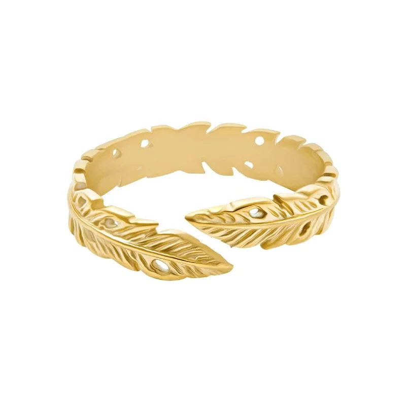 women heirloom rings -Wraparound Feather Ring