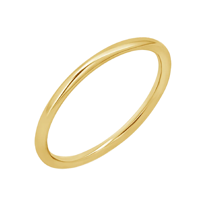 women classic wedding bands -1.6mm Round Wire Stacking Band