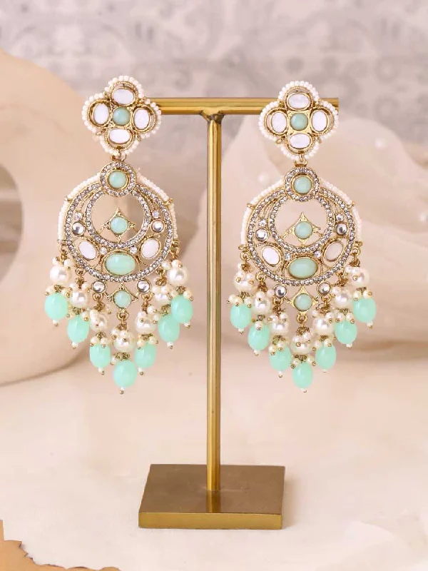 women fashionable earrings -Mint Ishika Chaandbalis