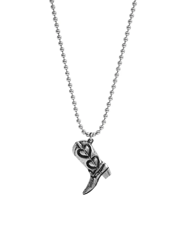 women diamond pendant necklaces -Boot Necklace