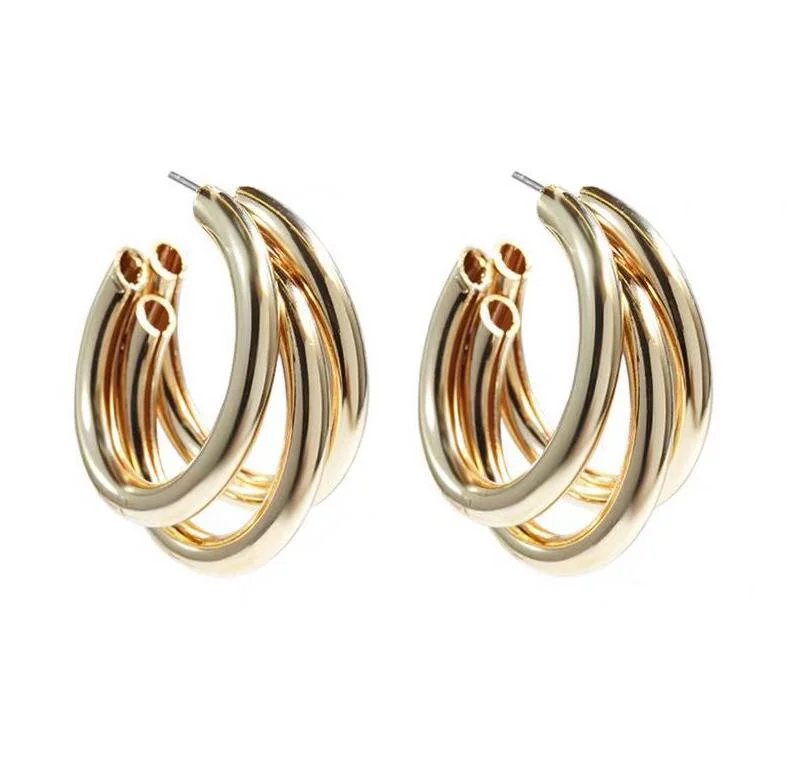 women trendy earrings -Just lil things Mate Gold Pin  Earrings JLT12590