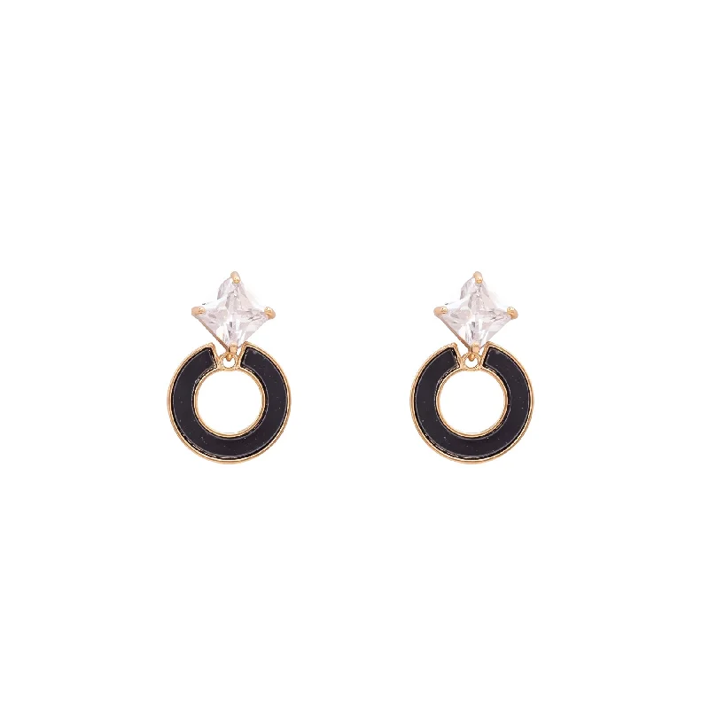 women crystal stud earrings -Earrings- J0598901