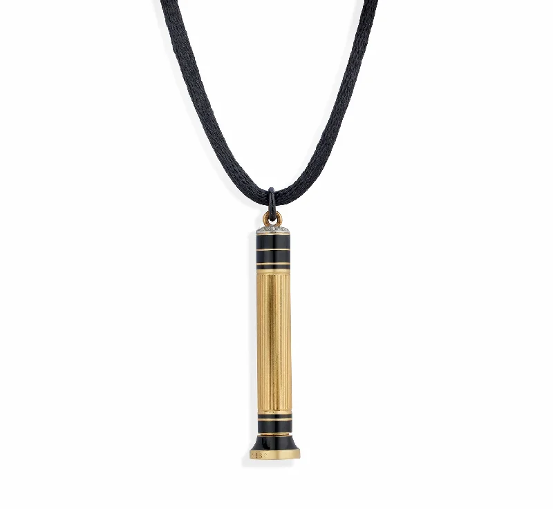 women luxury necklaces -Cartier Paris Art Deco Enamel and Diamond Pencil Pendant Necklace