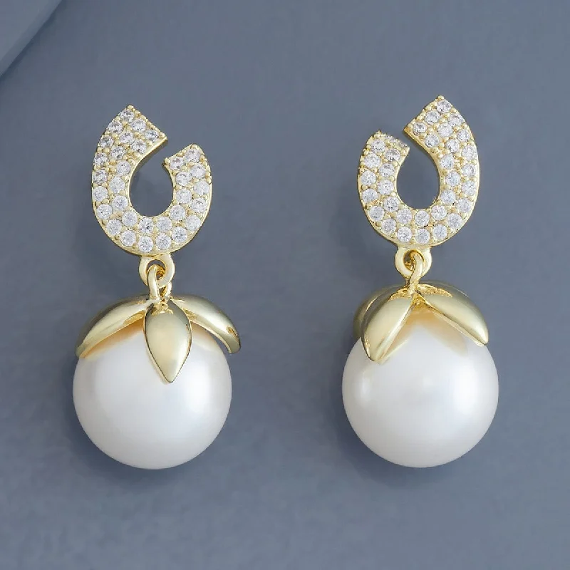 women pearl drop earrings -Trendy Earring 178840