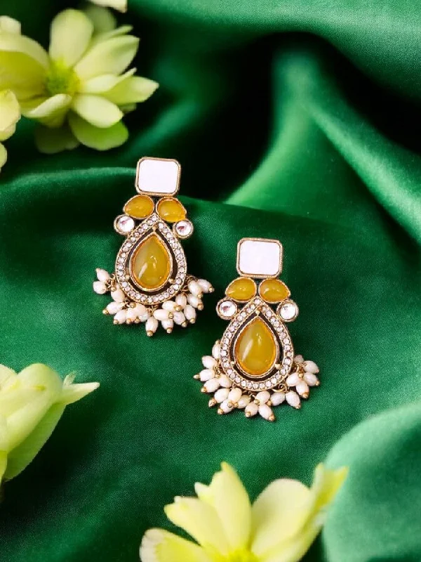 women classy earrings -Lemon Nalini Danglers