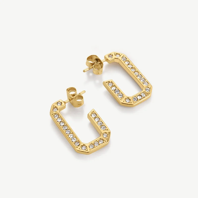 women hoop earrings -Classic Pavé Earrings