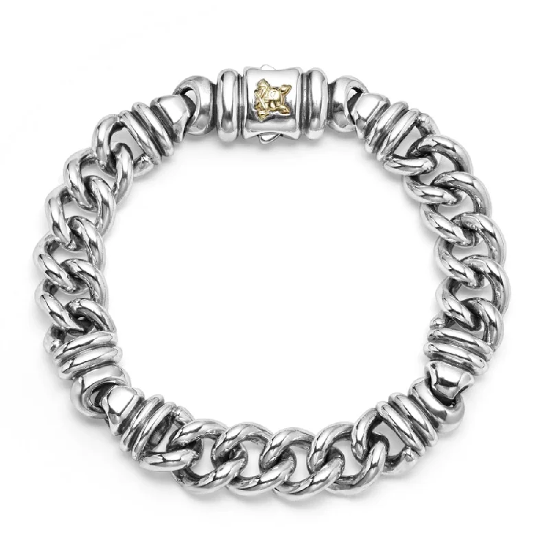 women bangle bracelets -Lagos Anthem Twist Curb Chain Bracelet, 12mm