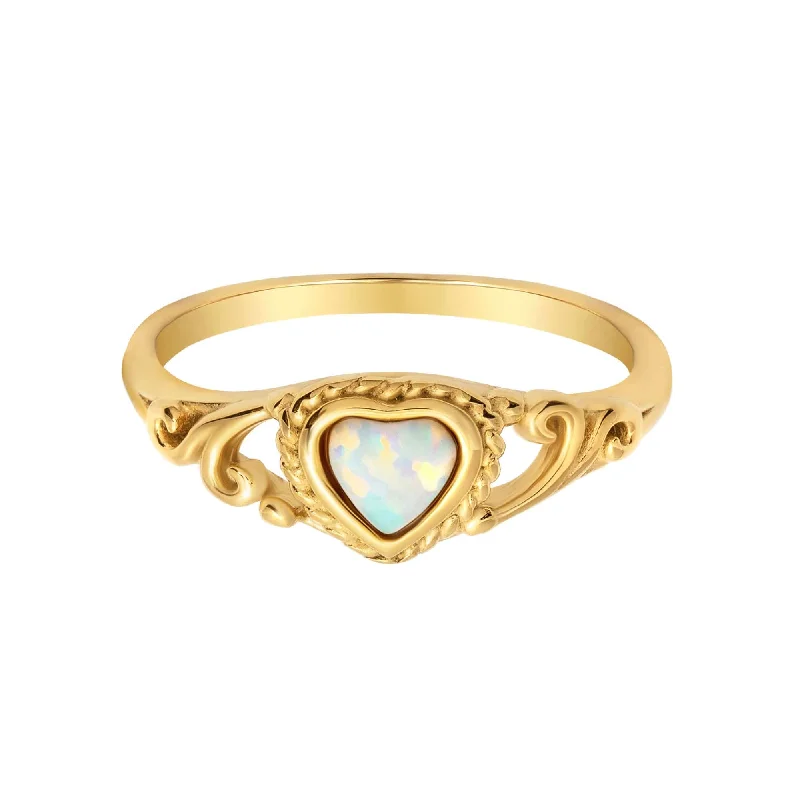 women cubic zirconia rings -Funk Opal Ring