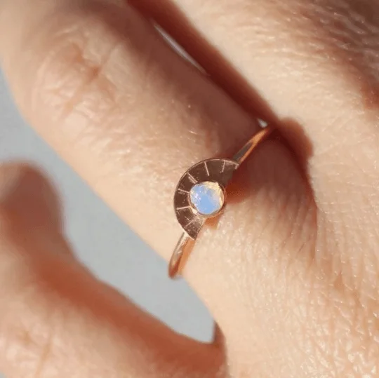 women engagement rings -Rising Sun Opal Ring