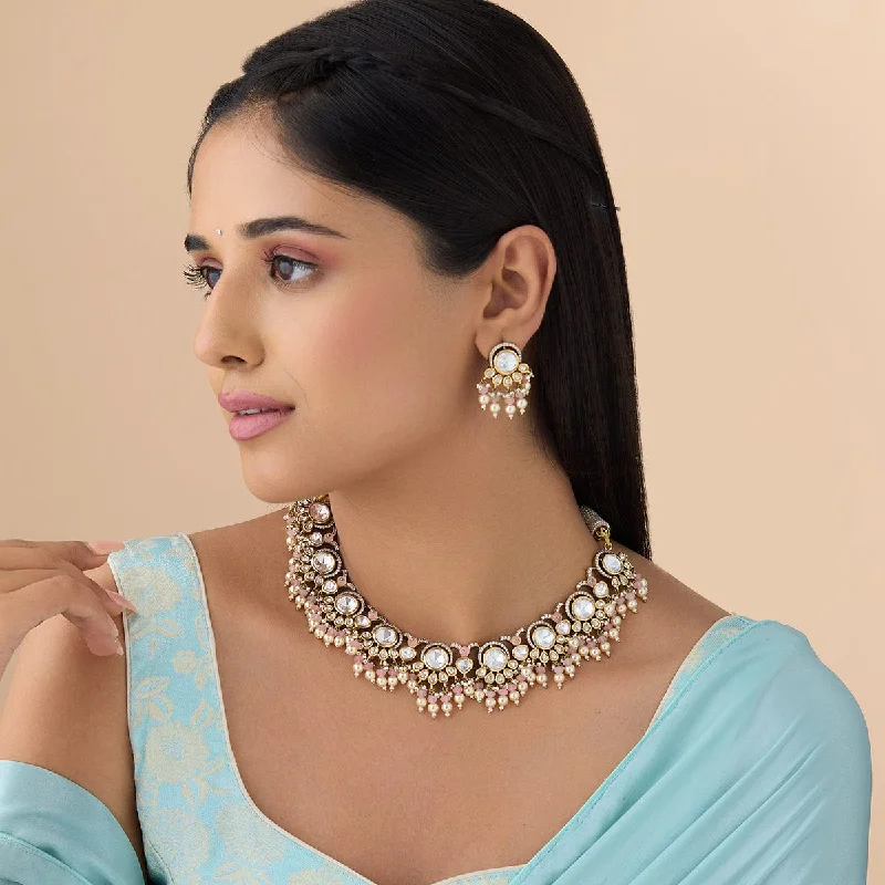 women aquamarine necklaces -Kundan Necklace 165873