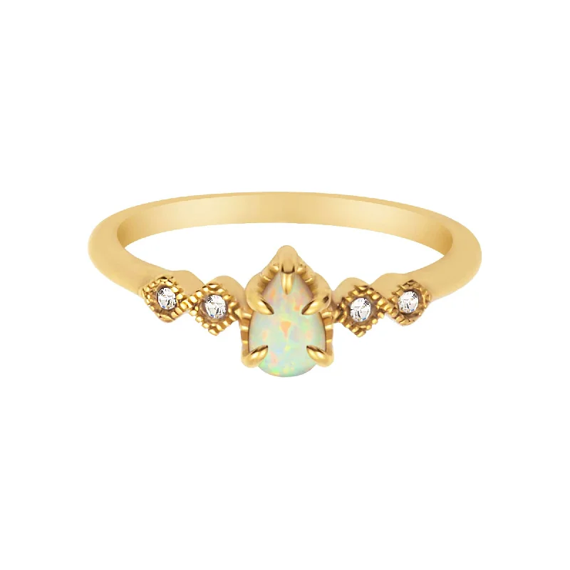 women trendy rings -Alyssa Opal Ring