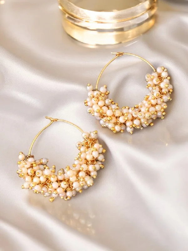 women chic earrings -Golden Reyansh Hoops