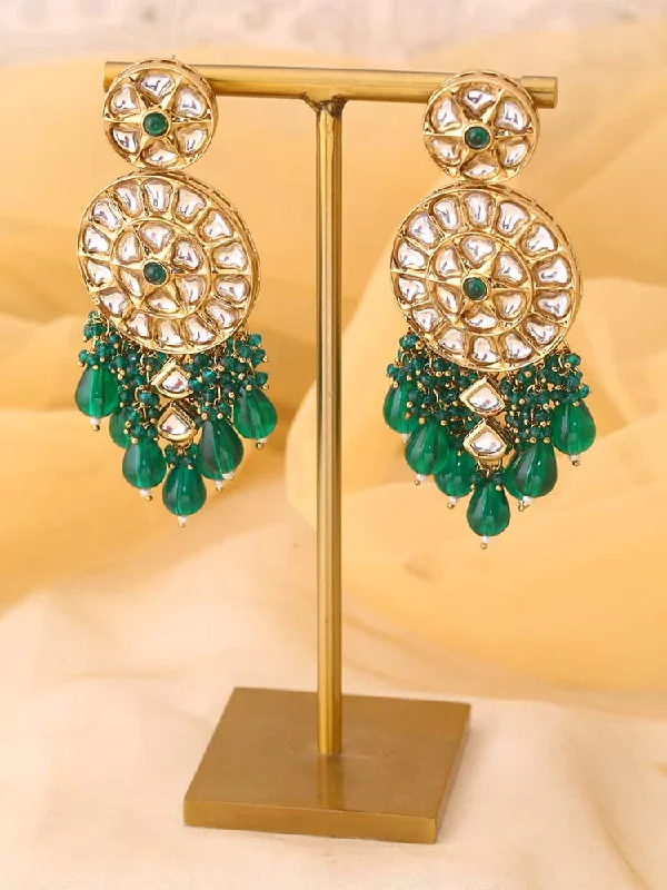 women butterfly earrings -Emerald Rachna Chandbalis