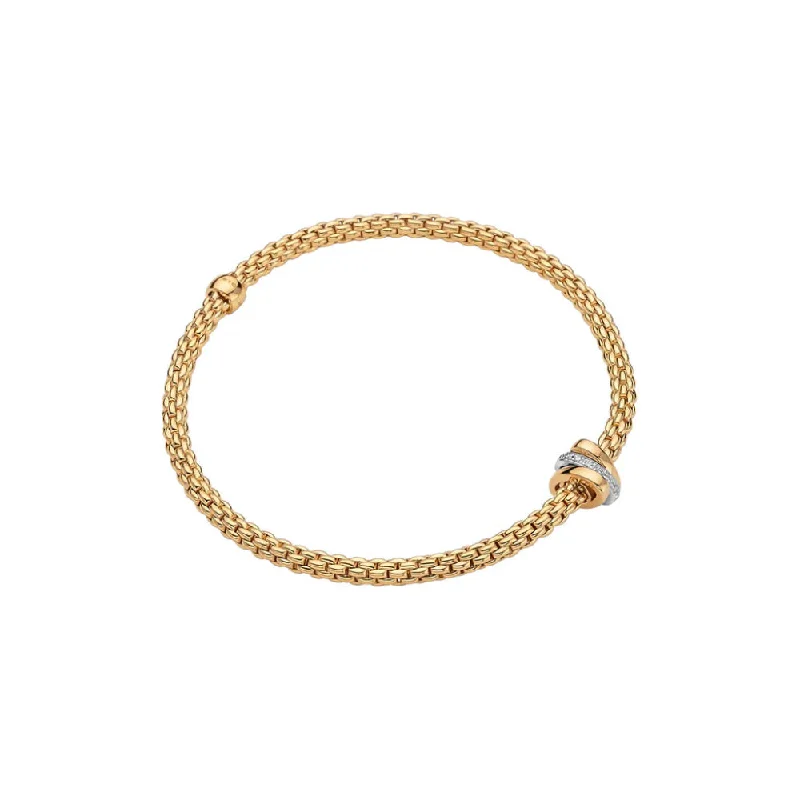 women customized bangles -Fope 18k Prima Flex'it Bracelet with Diamond