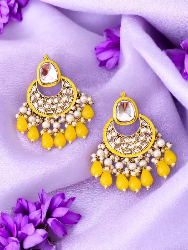 women personalized earrings -Lemon Aabriti Chandbalis