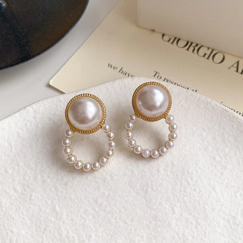 women trendy earrings -just-lil-things-clip-on-earrings-white-jlt10015