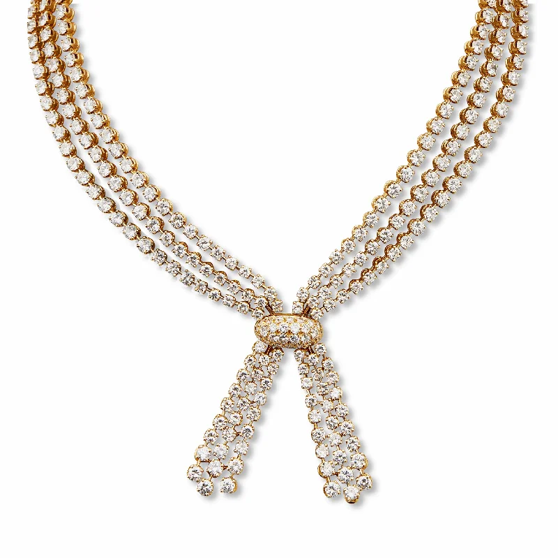 women high-end necklaces -Cartier Paris Diamond Tassel Necklace