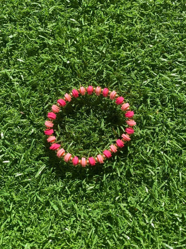 women gold tennis bracelets -Pretty in Pink Delight Bracelet