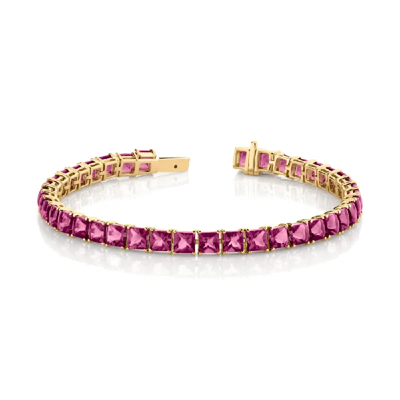 women boho bracelets -14k Gold Rhodolite Bracelet