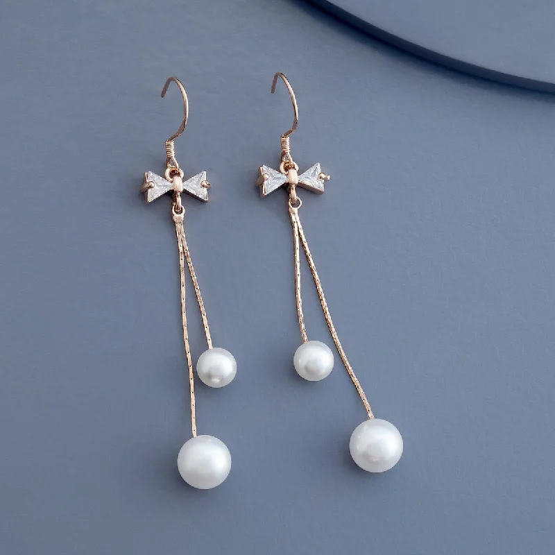 women pearl drop earrings -Trendy Earring 179671